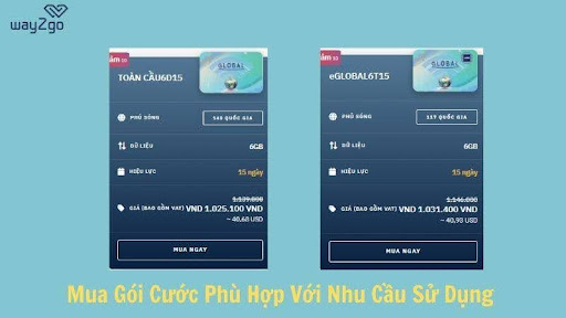 Mua gói dữ liệu phù hợp khi mua sim nước ngoài tại Việt Nam
