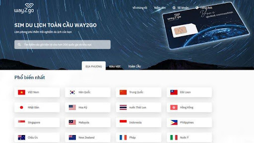  Mua trực tuyến SIM 4G Mỹ tại Website Way2Go