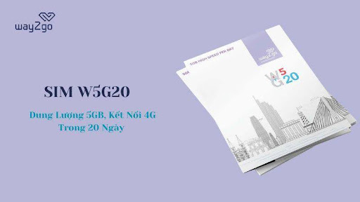 SIM W5G20 cung cấp dung lượng dữ liệu lớn với 5GB thỏa sức kết nối mạng