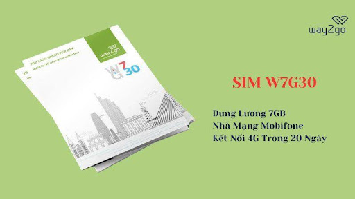 SIM W7G30 - Vietnam Prepaid SIM Card Data
