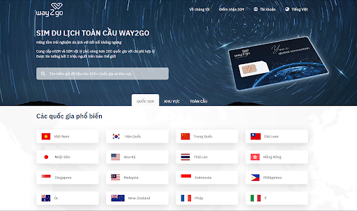 Mua SIM 4G Việt Nam uy tín, chất lượng tại Way2Go