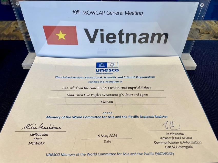 Cửu Đỉnh của Việt Nam - di sản tư liệu của Chương trình Ký ức Thế giới