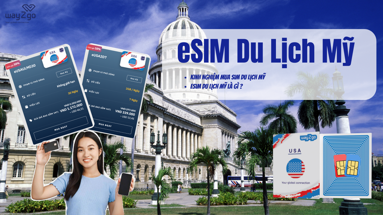 eSIM Du Lịch Mỹ Là Gì? Kinh Nghiệm Mua Sim Du Lịch Mỹ