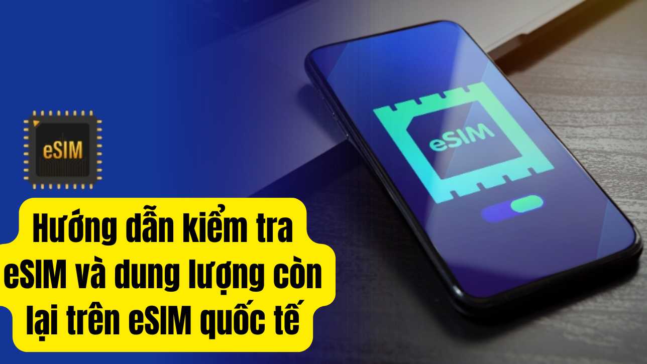 Hướng dẫn kiểm tra eSIM và dung lượng còn lại trên eSIM quốc tế
