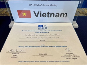UNESCO’s MOW Regional Register recognizes Bas-reliefs on the Nine Bronze Urns in Hue Imperial Palace
