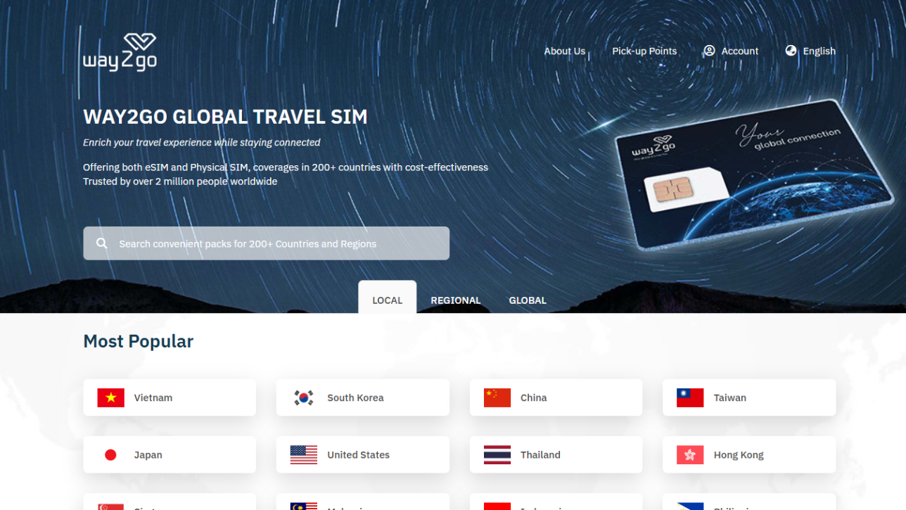 Mua trực tuyến trên Way2go