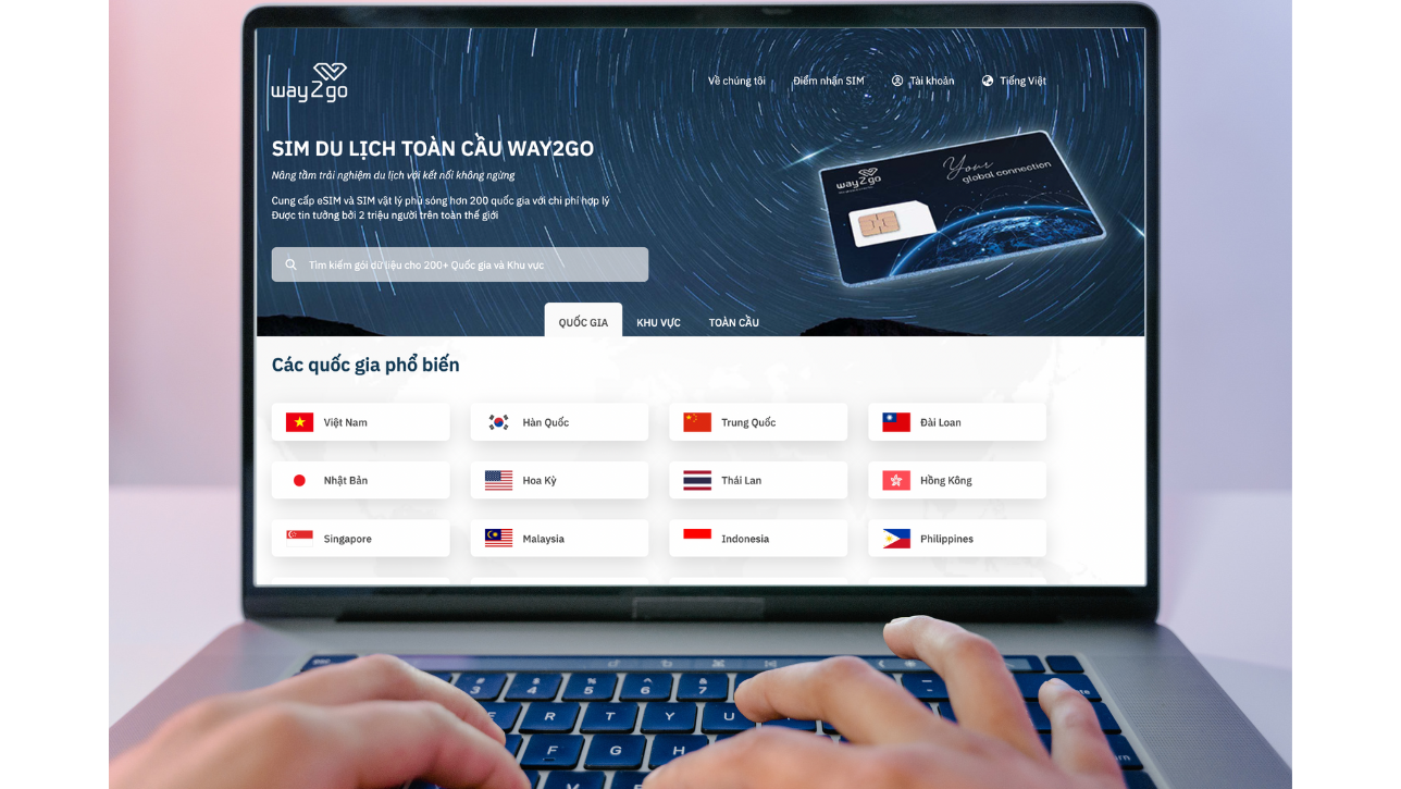 Cách mua SIM Hàn Quốc tại Way2go